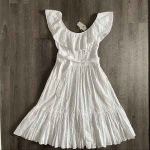 (NWT) Tory Burch Seersucker White Belted Dress (8)